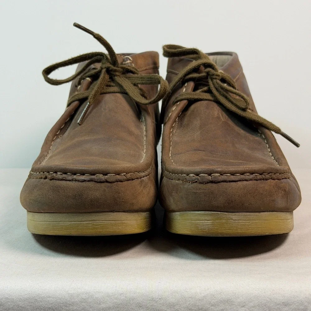 Clarks Stinson Hi Mens 11 Beeswax Brown Leather Moc Toe Chukka Boots 26063364